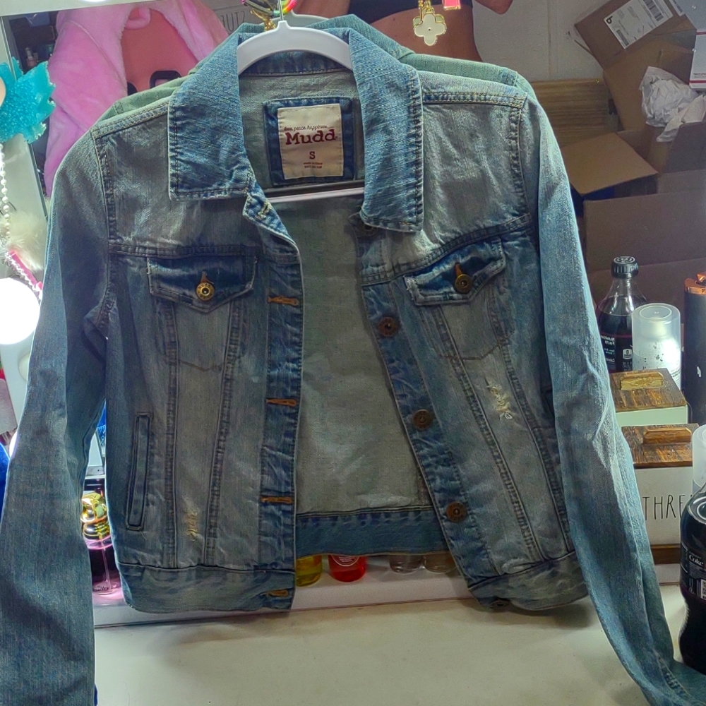 MUDD jean jacket with slight distressing!
